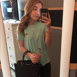 Adidas teal/aqua t shirt.